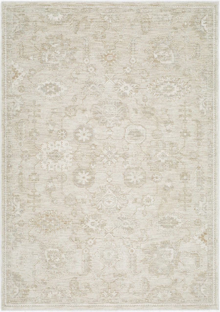 Traditional Oriental Design Silver Machine Woven Rug - The Rug Decor