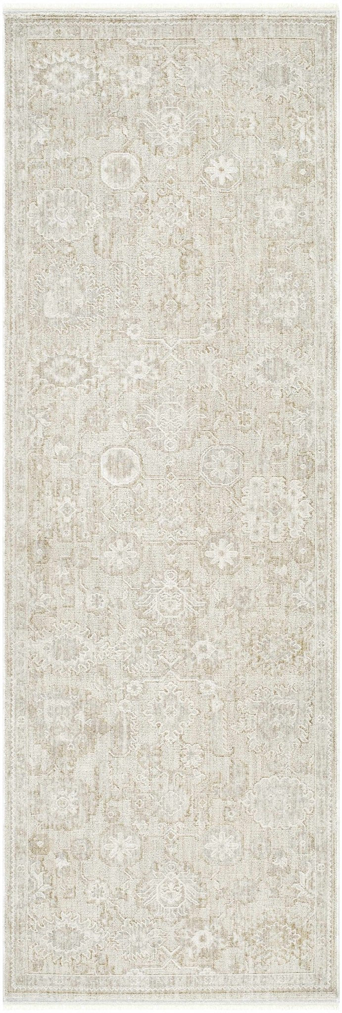 Traditional Oriental Design Silver Machine Woven Rug - The Rug Decor