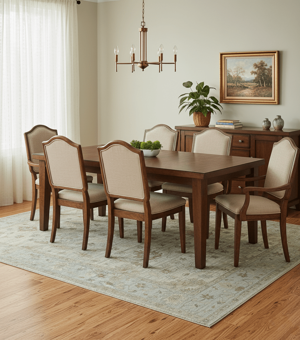 Traditional Oushak Beige, Brown And Blue Hand Knotted Custom Made Wool rug - The Rug Decor