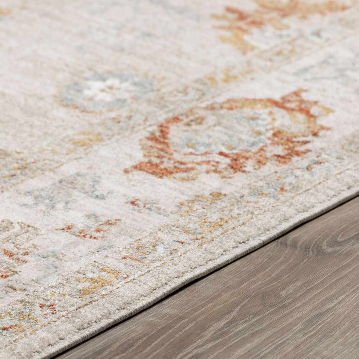 Traditional Oushak Beige Machine Woven Area Rug - The Rug Decor