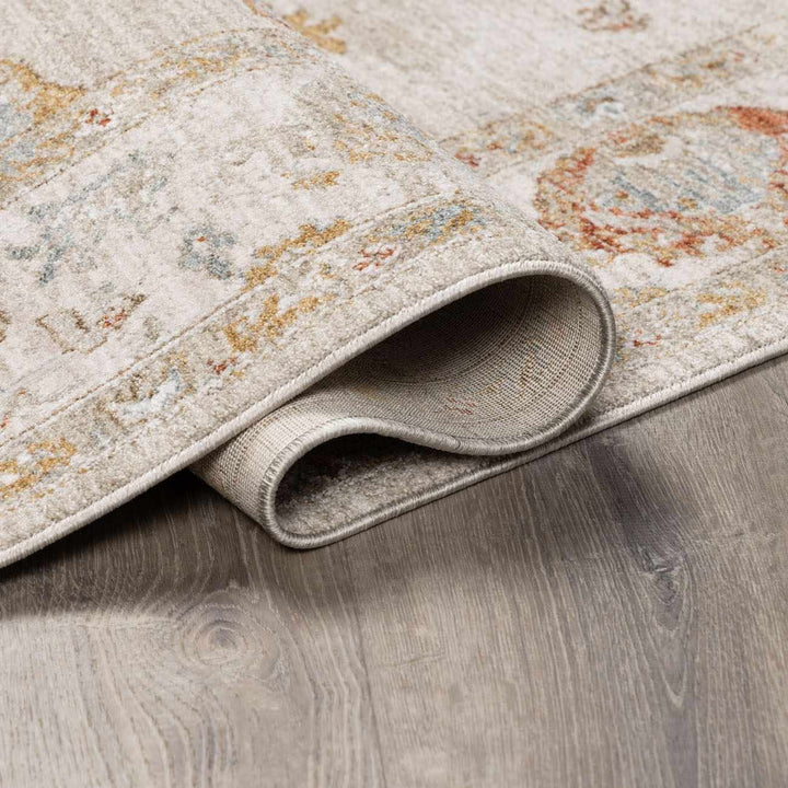 Traditional Oushak Beige Machine Woven Area Rug - The Rug Decor