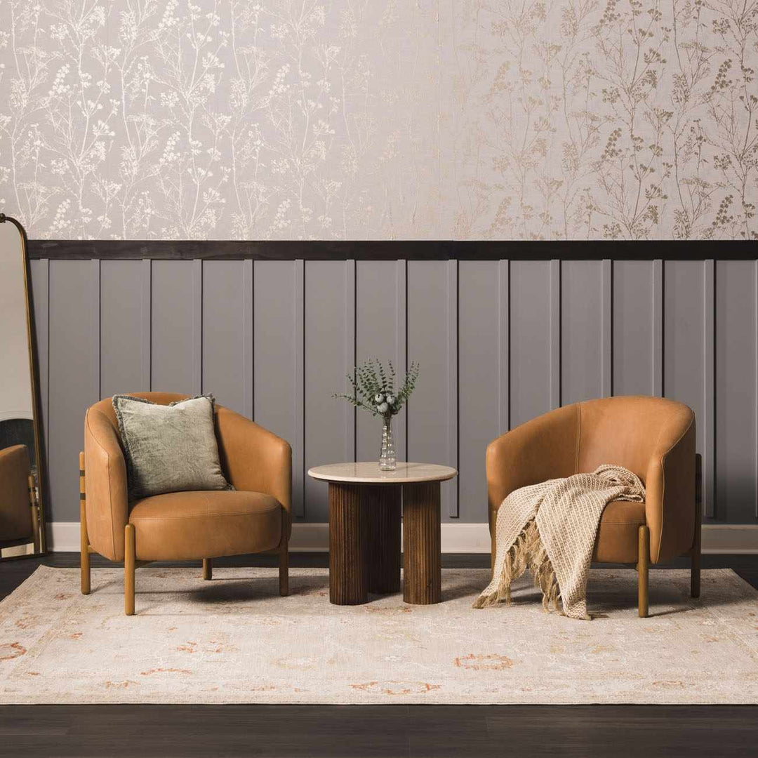 Traditional Oushak Beige Machine Woven Area Rug - The Rug Decor