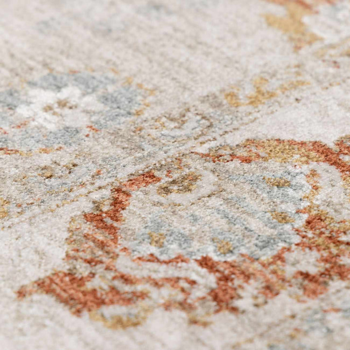 Traditional Oushak Beige Machine Woven Area Rug - The Rug Decor