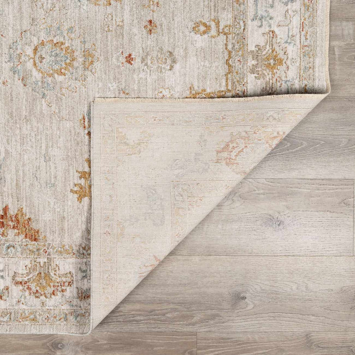 Traditional Oushak Beige Machine Woven Area Rug - The Rug Decor