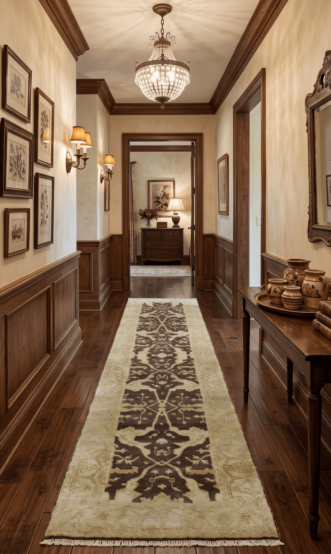 Traditional Oushak Brown and Beige Hand Knotted Wool Area Rug - The Rug Decor