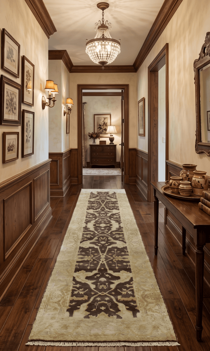 Traditional Oushak Brown and Beige Hand Knotted Wool Area Rug - The Rug Decor