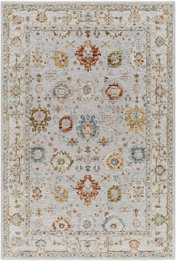 Traditional Oushak Cream Machine Woven Rug - The Rug Decor