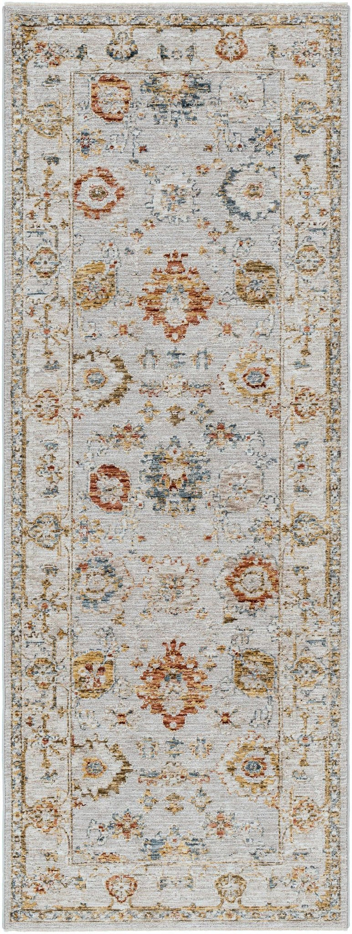 Traditional Oushak Cream Machine Woven Rug - The Rug Decor