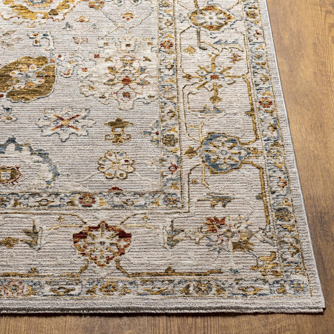 Traditional Oushak Cream Machine Woven Rug - The Rug Decor