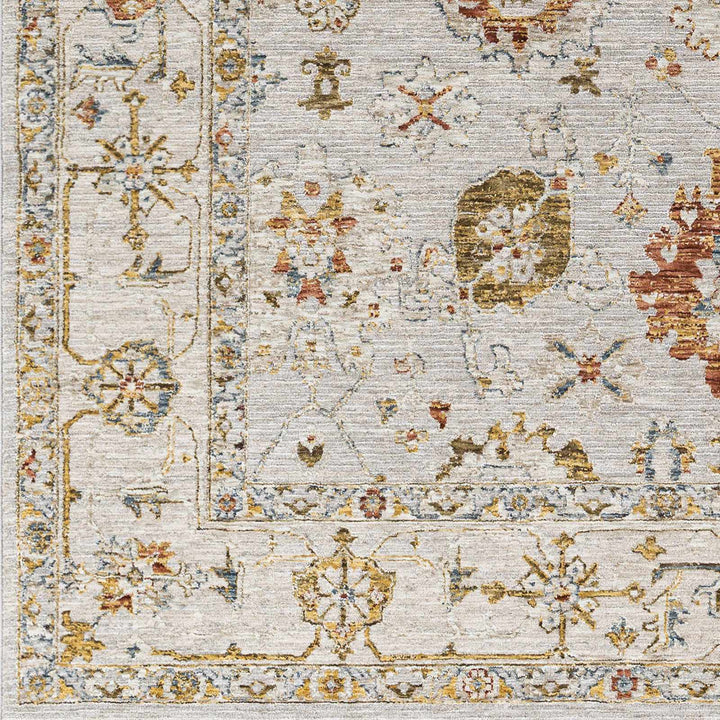 Traditional Oushak Cream Machine Woven Rug - The Rug Decor