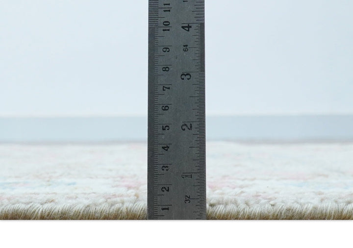 Traditional Oushak Design Beige And Blue 4x6 Hand knotted Wool Area Rug - The Rug Decor