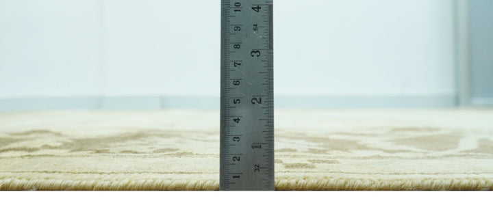 Traditional Oushak Design Beige And Brown 10x10 Hand Knotted Wool Area Rug - The Rug Decor