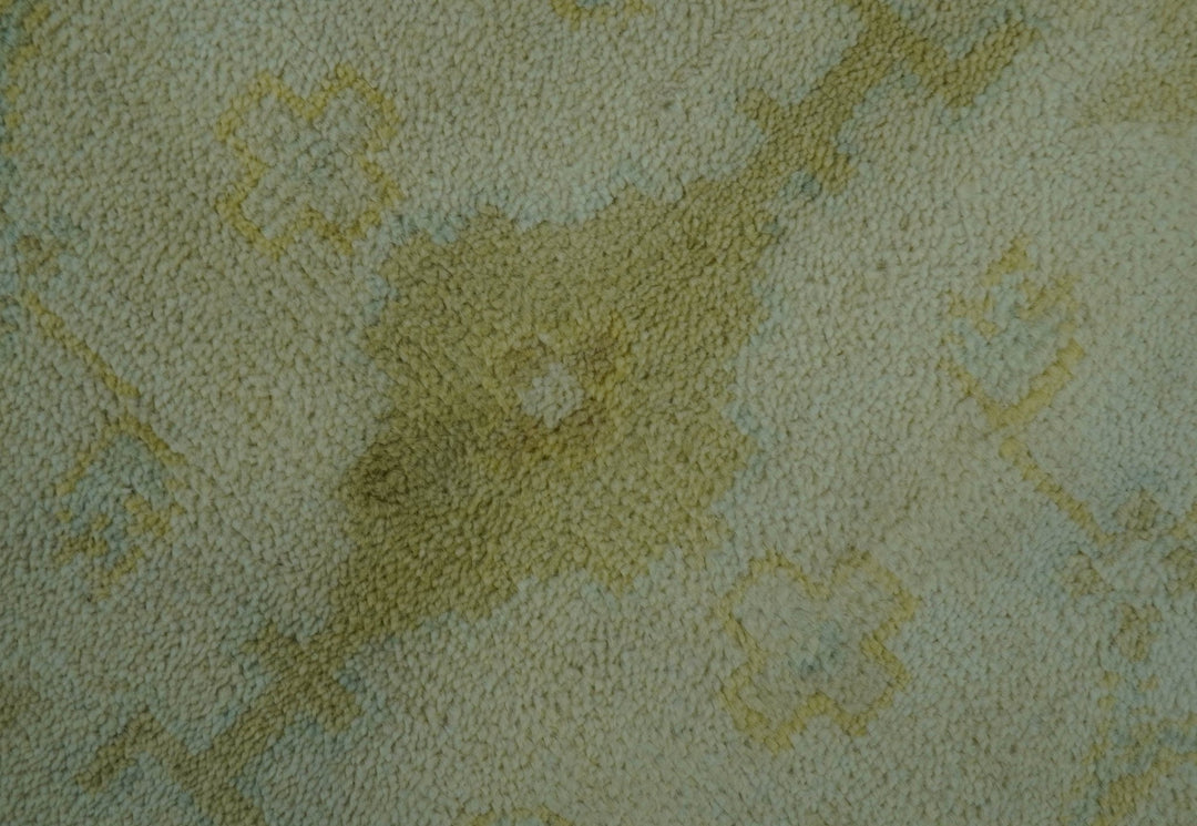 Traditional Oushak Design Beige And Gold 6x9 Hand Knotted Wool Area Rug - The Rug Decor