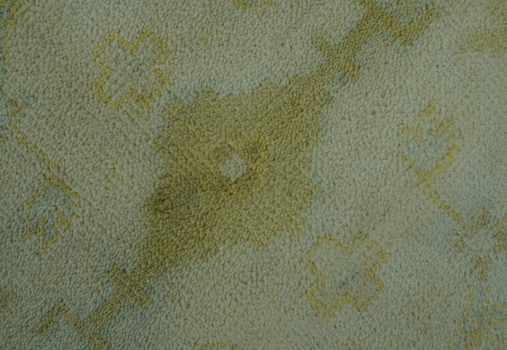 Traditional Oushak Design Beige And Gold 6x9 Hand Knotted Wool Area Rug - The Rug Decor