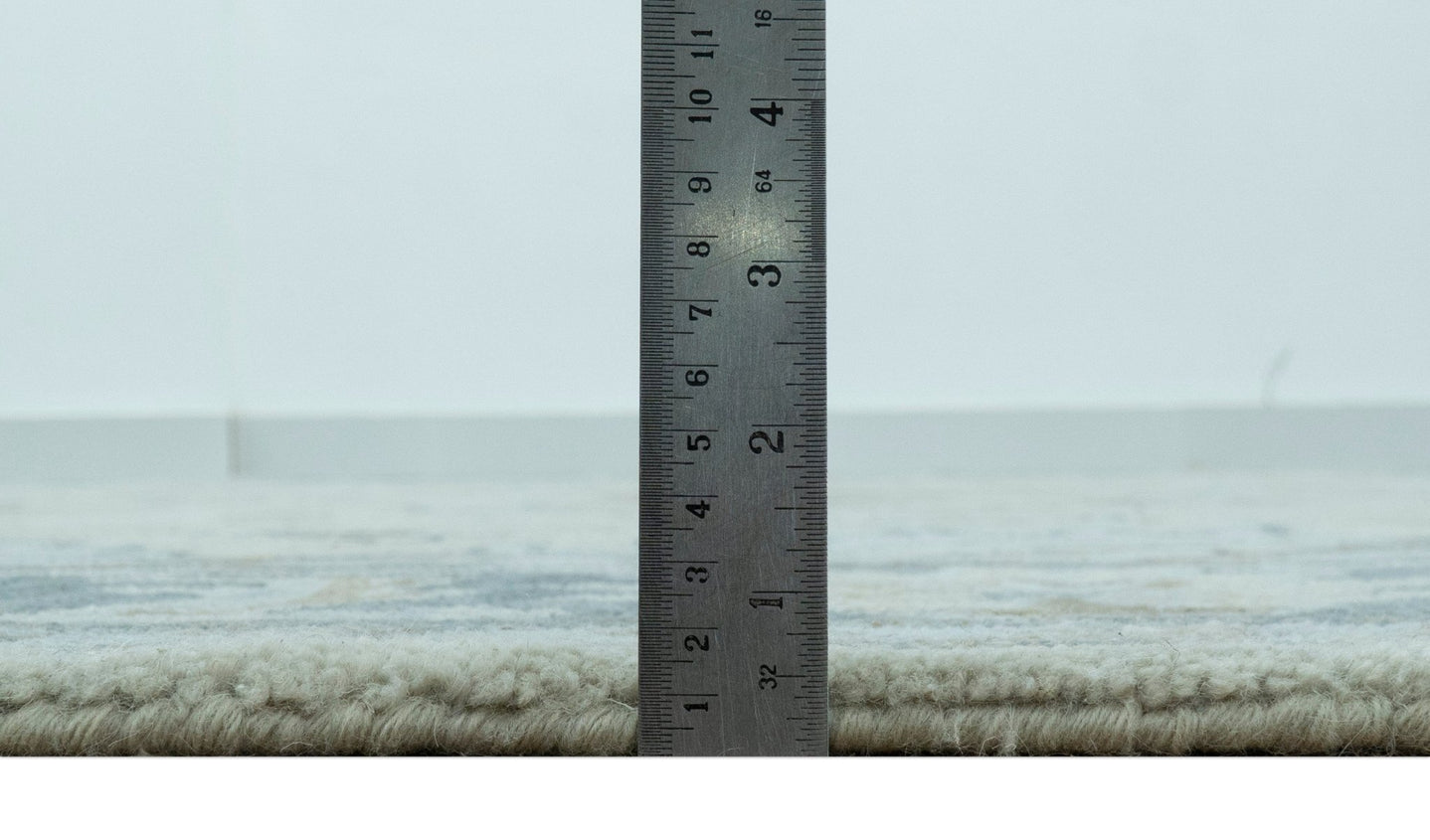 Traditional Oushak Design Beige, Blue And Silver 8x10 Hand Tufted Wool Area Rug - The Rug Decor