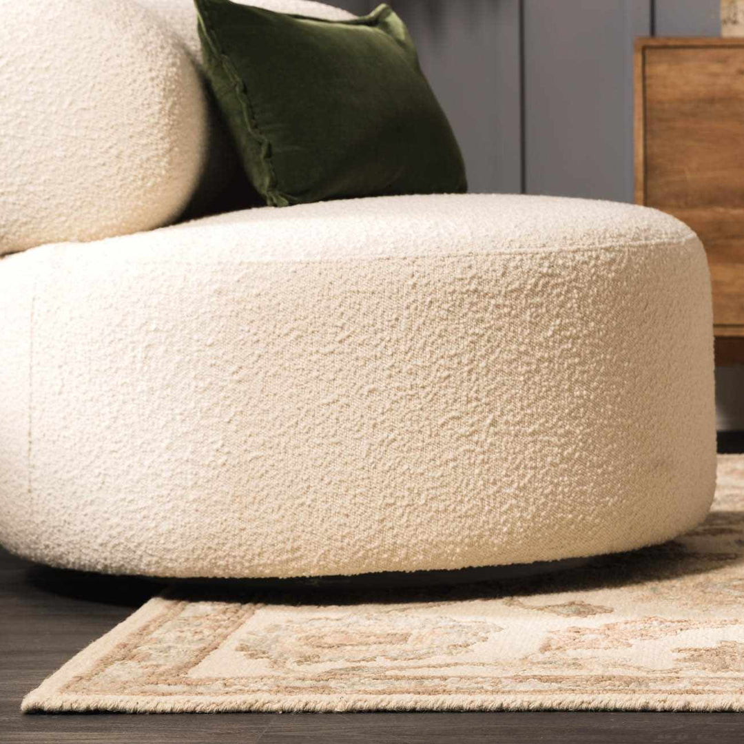 Traditional Oushak Design Beige Hand Tufted Wool Area Rug - The Rug Decor