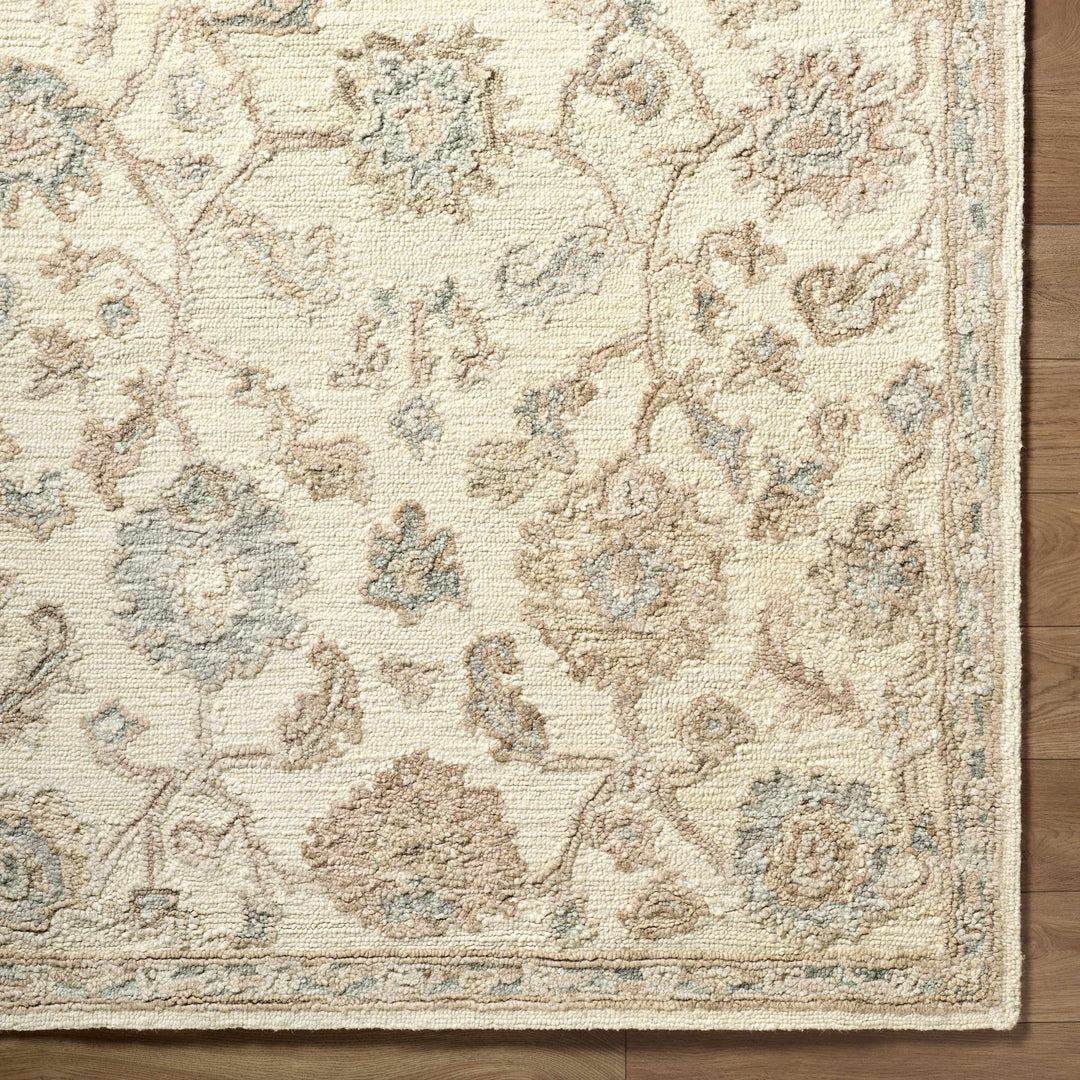 Traditional Oushak Design Beige Hand Tufted Wool Area Rug - The Rug Decor