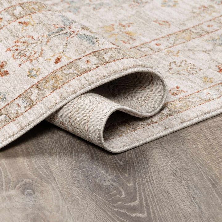 Traditional Oushak Design Beige Machine Woven Area Rug - The Rug Decor