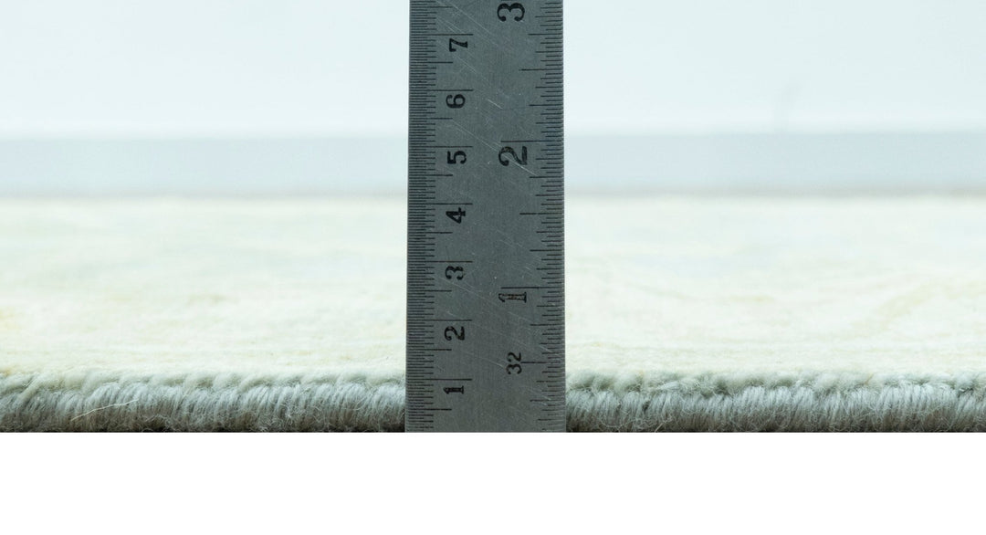 Traditional Oushak Design Blue And Beige 4x6 Hand Knotted Wool Area Rug - The Rug Decor