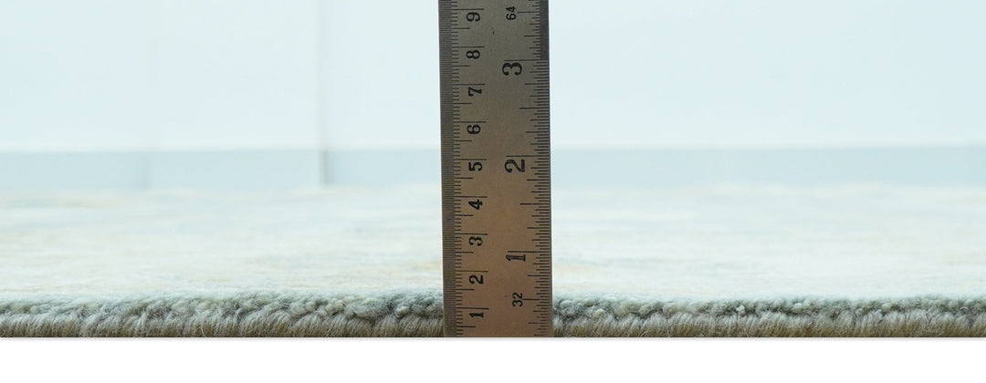 Traditional Oushak Design Blue And Beige Hand Knotted 8x10 Wool Area Rug - The Rug Decor