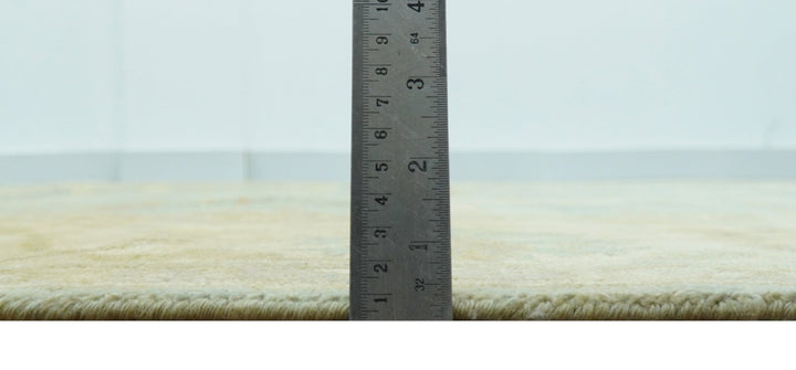 Traditional Oushak Design Blue And Beige hand Knotted 8x8 Wool Area Rug - The Rug Decor