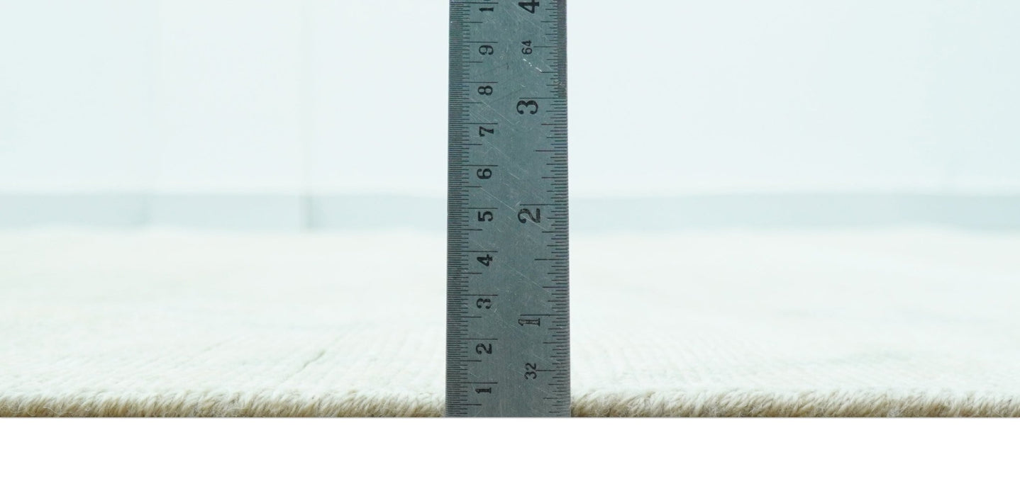 Traditional Oushak Design Blue And Beige Hand Knotted 9x12 Wool Area Rug - The Rug Decor