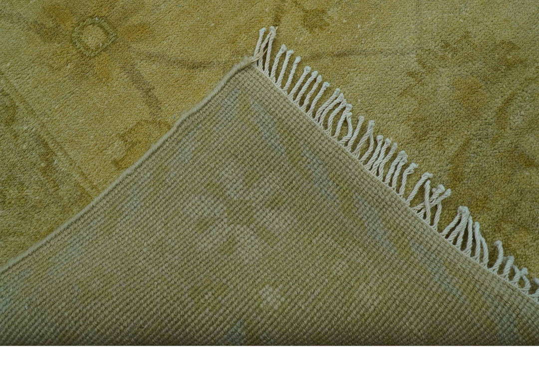 Traditional Oushak Design Brown And Beige Hand Knotted 4x6 Wool Area Rug - The Rug Decor