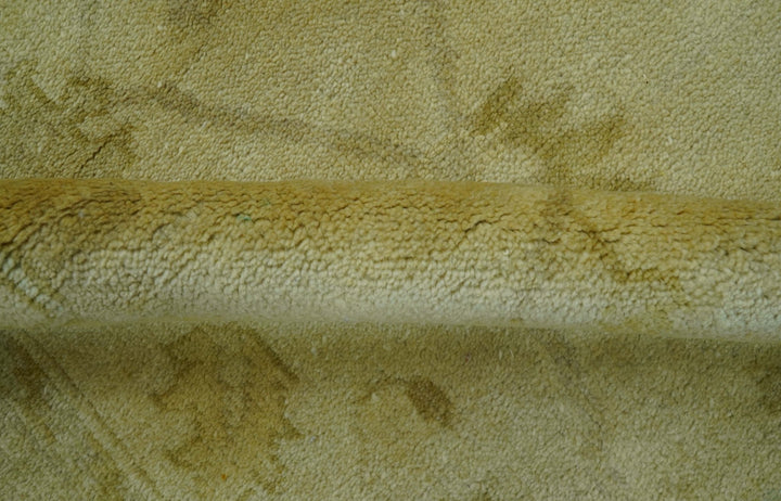 Traditional Oushak Design Brown And Beige Hand Knotted 4x6 Wool Area Rug - The Rug Decor