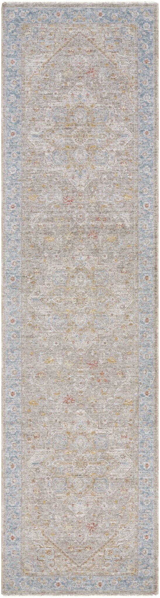 Traditional Oushak Design Brown Machine Woven Rug - The Rug Decor