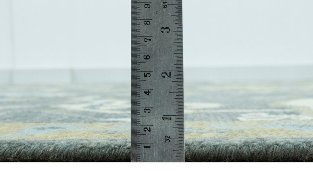 Traditional Oushak Design Charcoal And Camel Hand Knotted Custom Made Wool rug - The Rug Decor