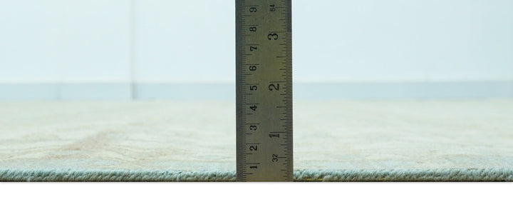 Traditional Oushak Design Green And Blue 11.5x14.6 Hand Knotted Wool Area Rug - The Rug Decor