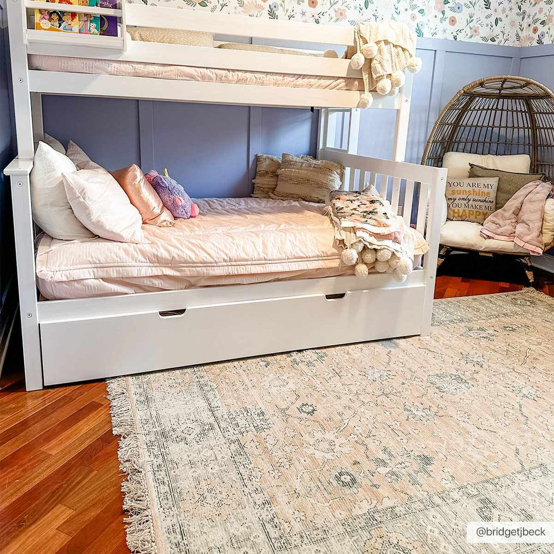 Traditional Oushak Design Peach Handmade Cotton - blend Rug - The Rug Decor