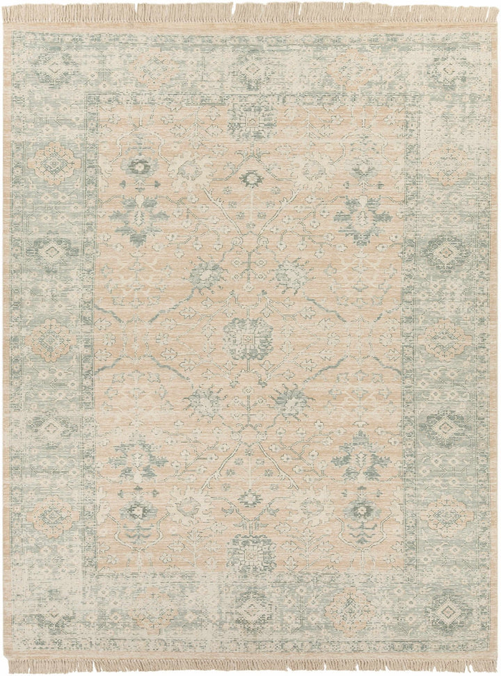 Traditional Oushak Design Peach Handmade Cotton - blend Rug - The Rug Decor