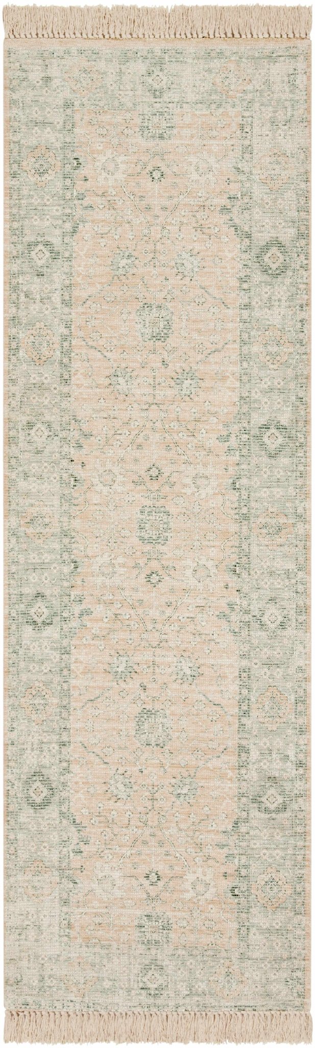 Traditional Oushak Design Peach Handmade Cotton - blend Rug - The Rug Decor