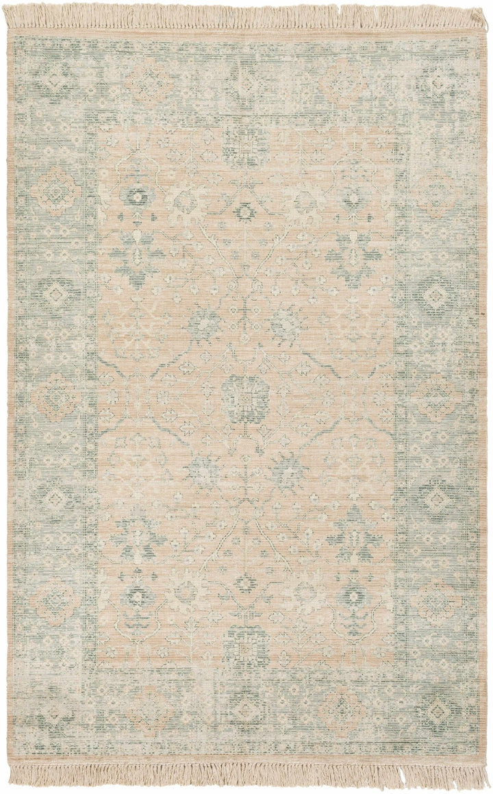Traditional Oushak Design Peach Handmade Cotton - blend Rug - The Rug Decor