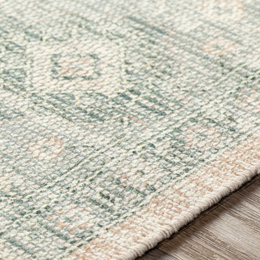 Traditional Oushak Design Peach Handmade Cotton - blend Rug - The Rug Decor