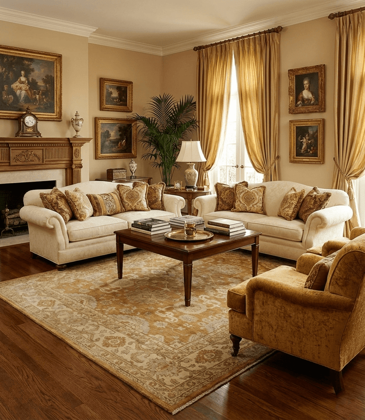 Traditional Oushak Design Rust And Beige Hand Knotted 8x10 Wool Area Rug - The Rug Decor