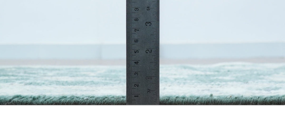 Traditional Oushak Design Teal 2.6x8.6 Hand Knotted Wool Rug - The Rug Decor