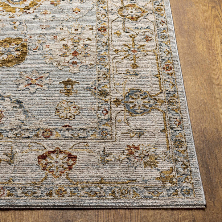 Traditional Oushak Style Cream Machine Woven Rug - The Rug Decor