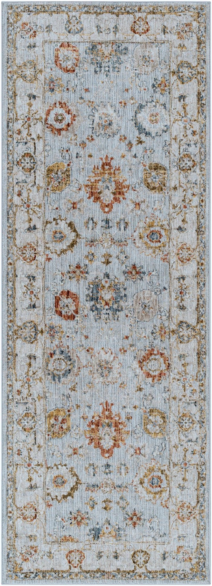 Traditional Oushak Style Cream Machine Woven Rug - The Rug Decor