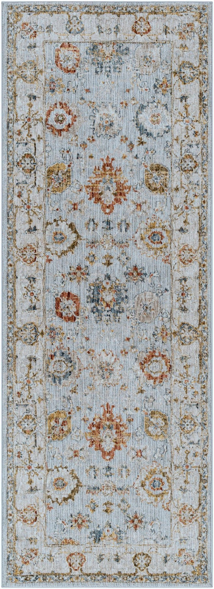 Traditional Oushak Style Cream Machine Woven Rug - The Rug Decor