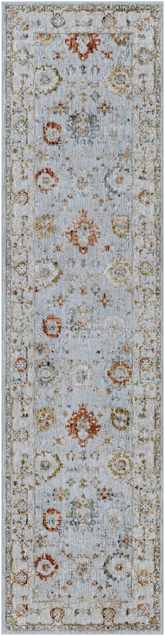 Traditional Oushak Style Cream Machine Woven Rug - The Rug Decor