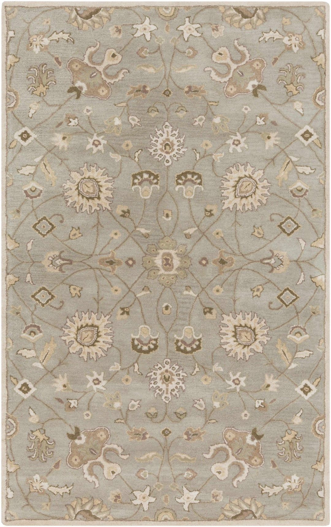 Traditional Oushak Taupe, Olive, Ivory and Beige Hand Tufted Multi Size wool Area Rug - The Rug Decor