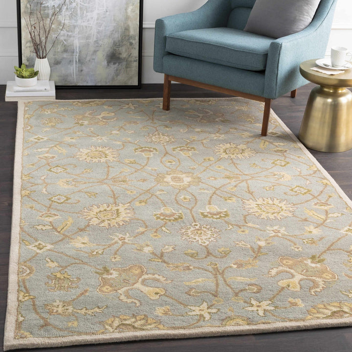 Traditional Oushak Taupe, Olive, Ivory and Beige Hand Tufted Multi Size wool Area Rug - The Rug Decor
