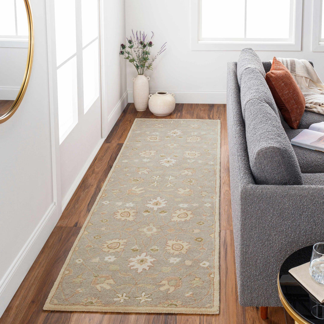 Traditional Oushak Taupe, Olive, Ivory and Beige Hand Tufted Multi Size wool Area Rug - The Rug Decor