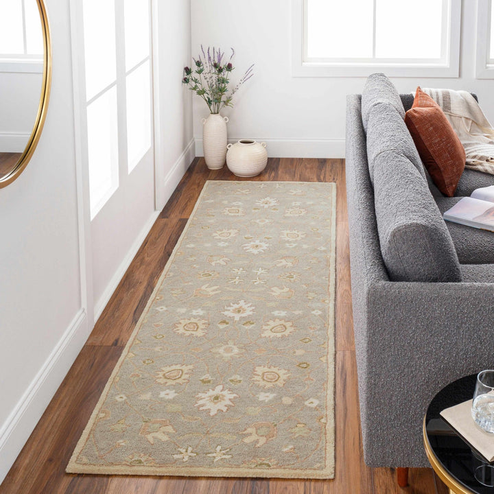 Traditional Oushak Taupe, Olive, Ivory and Beige Hand Tufted Multi Size wool Area Rug - The Rug Decor