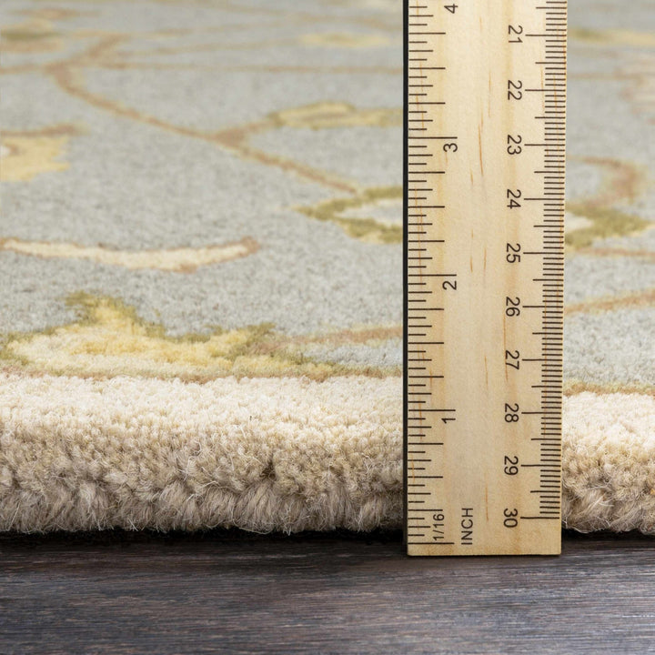 Traditional Oushak Taupe, Olive, Ivory and Beige Hand Tufted Multi Size wool Area Rug - The Rug Decor