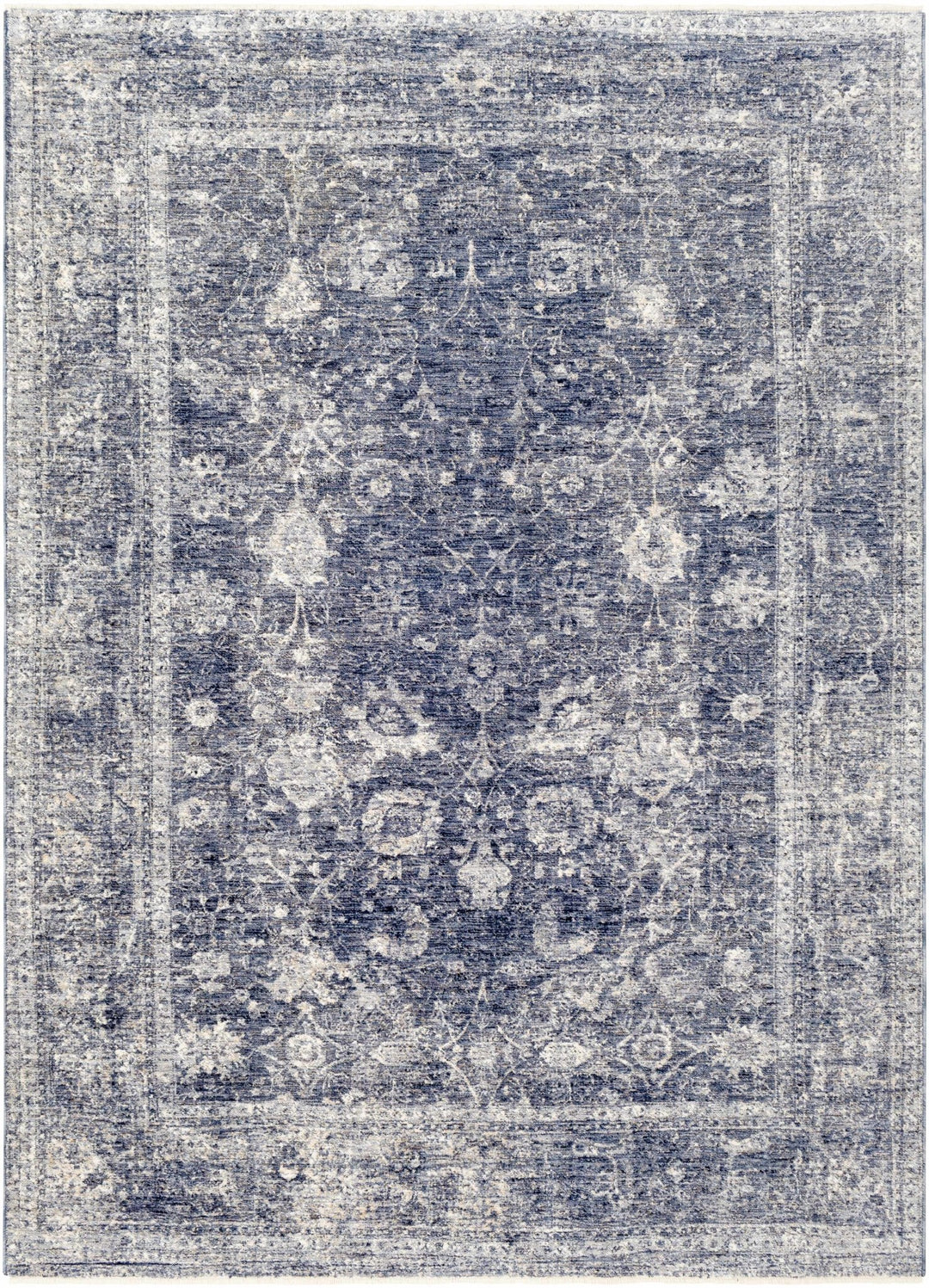 Traditional Persian Design Blue Machine Woven Area Rug - The Rug Decor