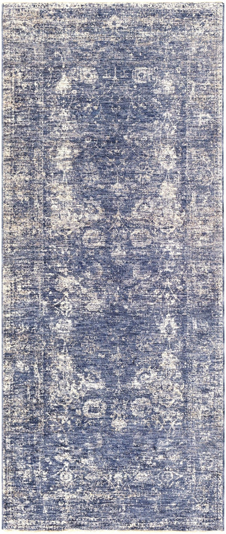 Traditional Persian Design Blue Machine Woven Area Rug - The Rug Decor