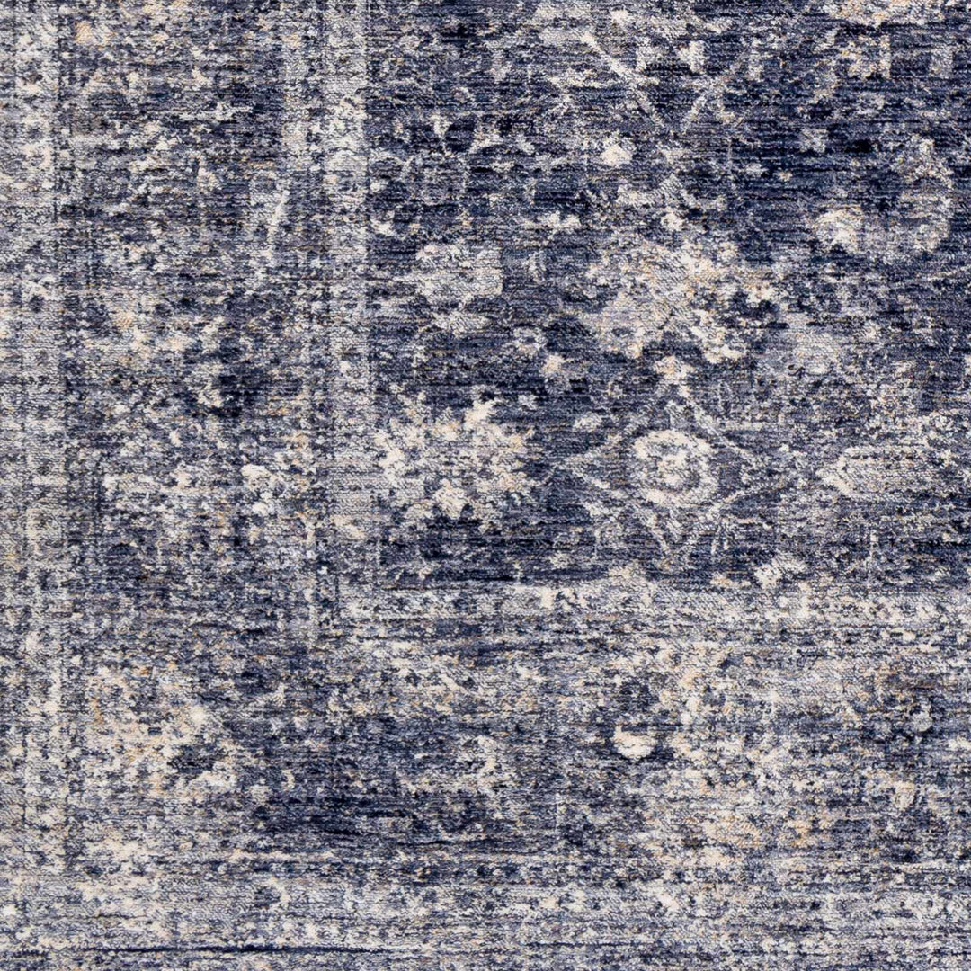 Traditional Persian Design Blue Machine Woven Area Rug - The Rug Decor